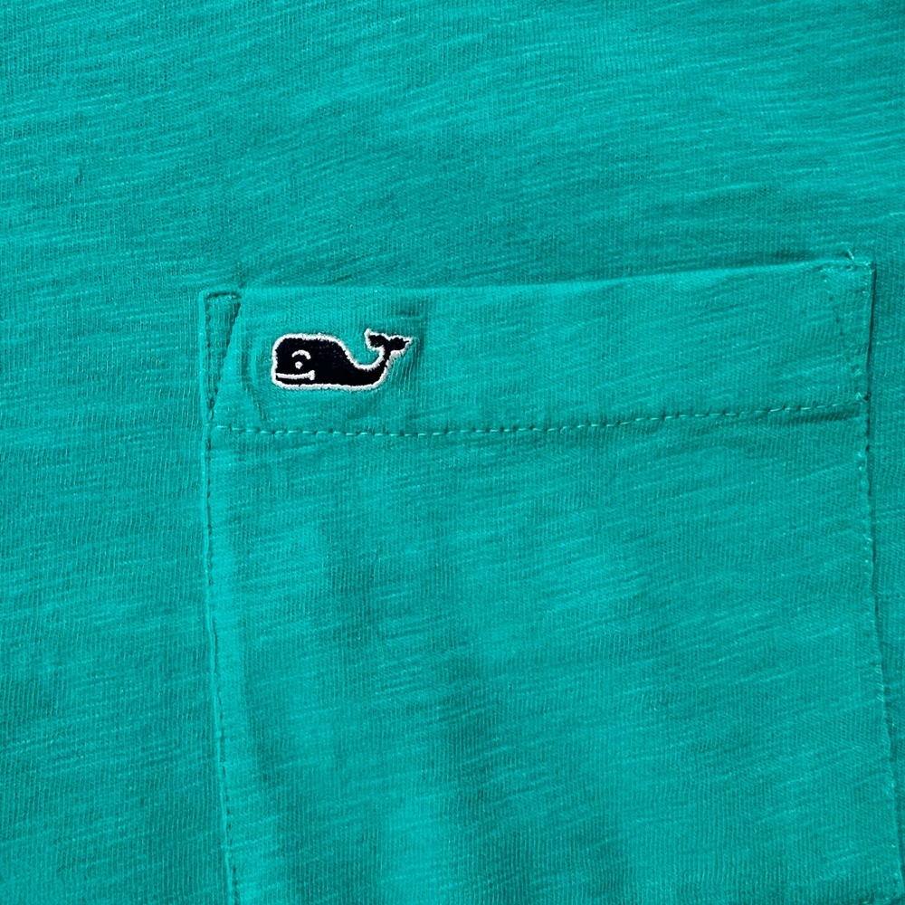 Vineyard Vines Teal Tee with Whale Logo
